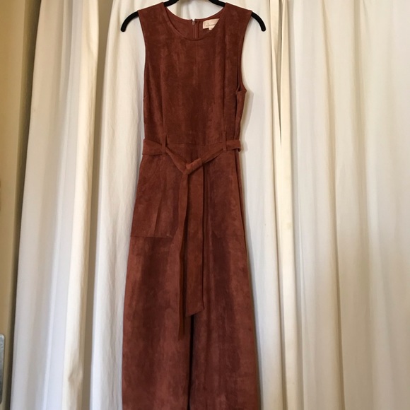 Anthropologie Faux Suede Jumpsuit - Picture 3 of 13